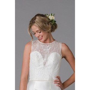 Lis Simon SS201 Beaded Embellished Bodice Top Bridal Size 12